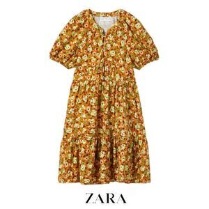 ZARA Kids | Ocher | FLORAL DRESS